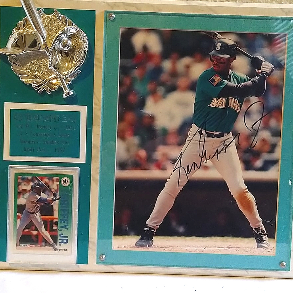 Very rare AUTOGRAPHED Ken Griffey JR plaque